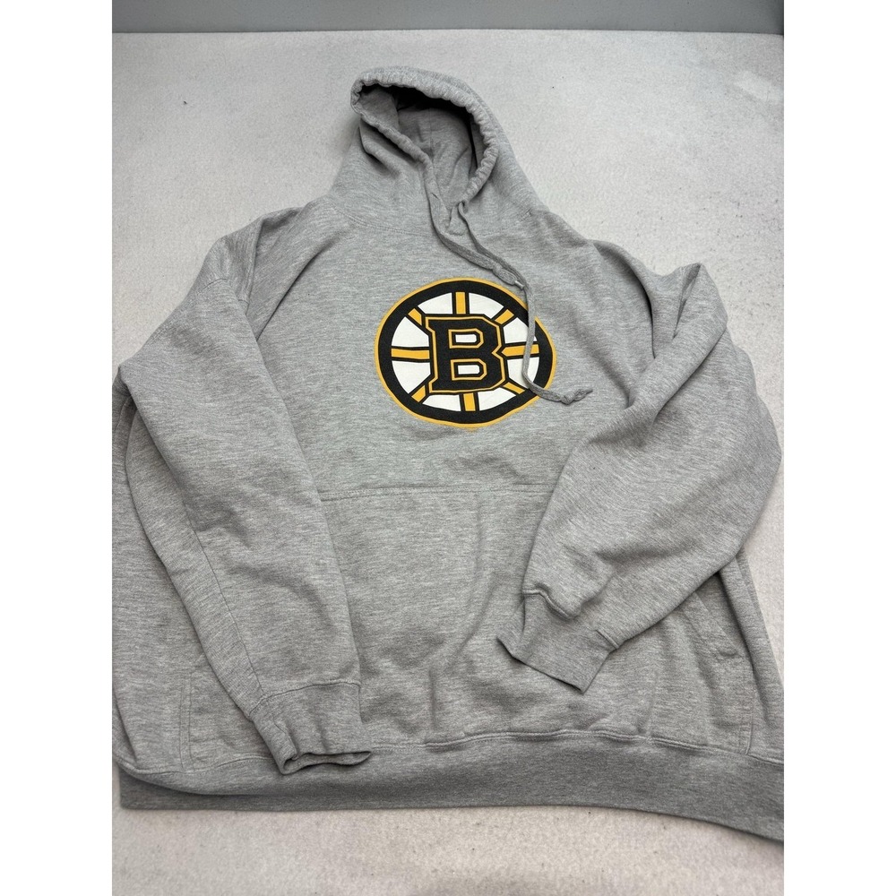Boston‎ Bruins Hoodie Sweatshirt Mens 3XL Gray NHL Hockey Fanatics Pullover
